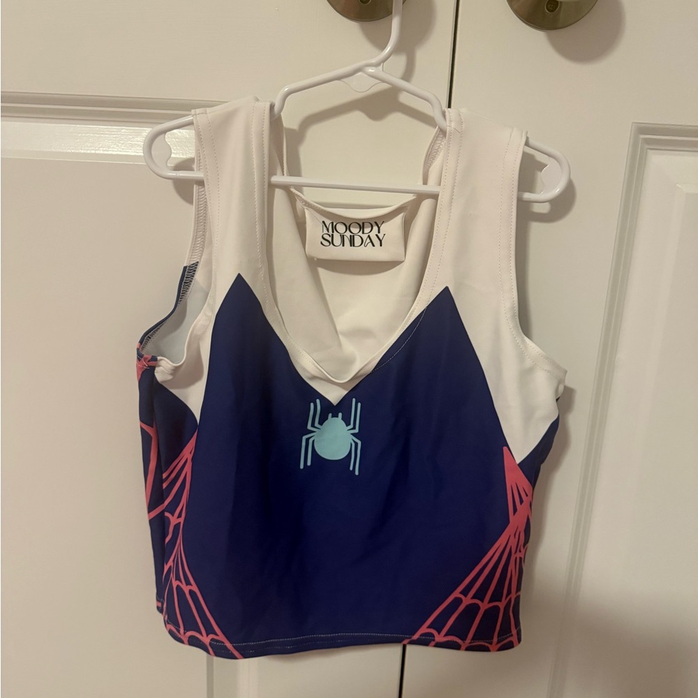 Moody Sunday Ghost Spider Crop Top